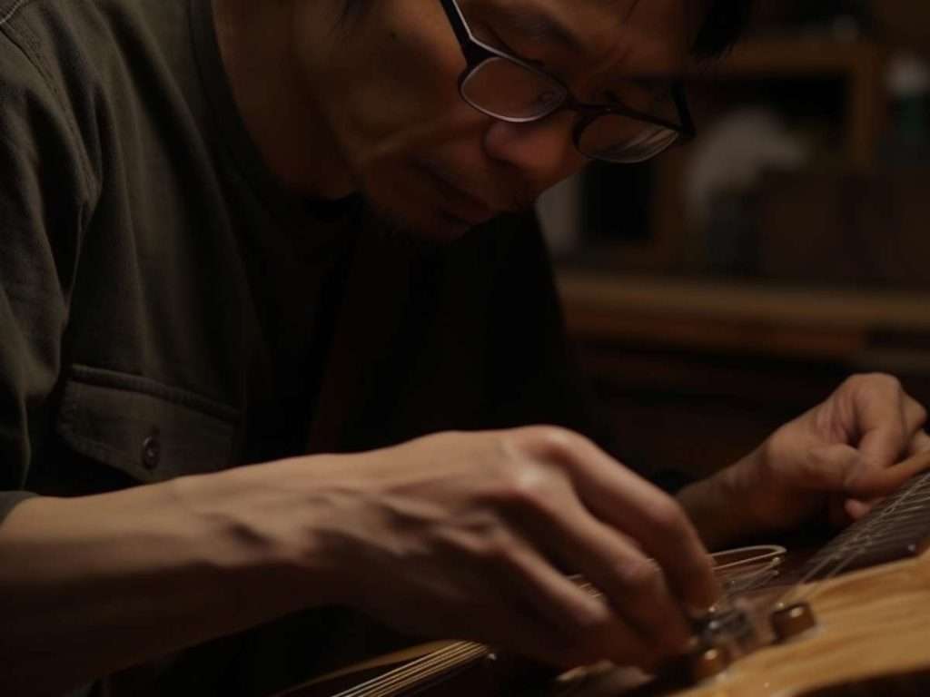 luthier closeup