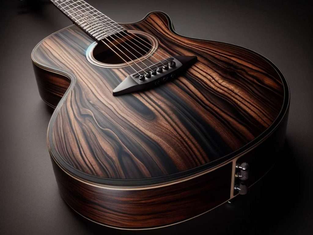 acoustic guitar made of wenge tonewood