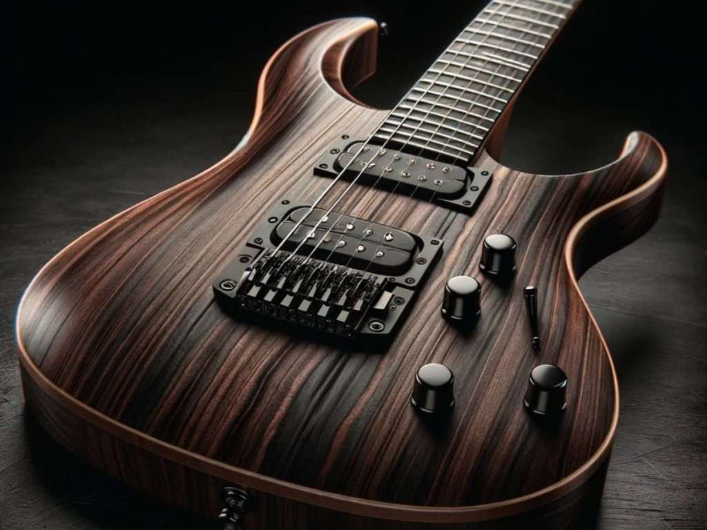 electric guitar made of wenge tonewood