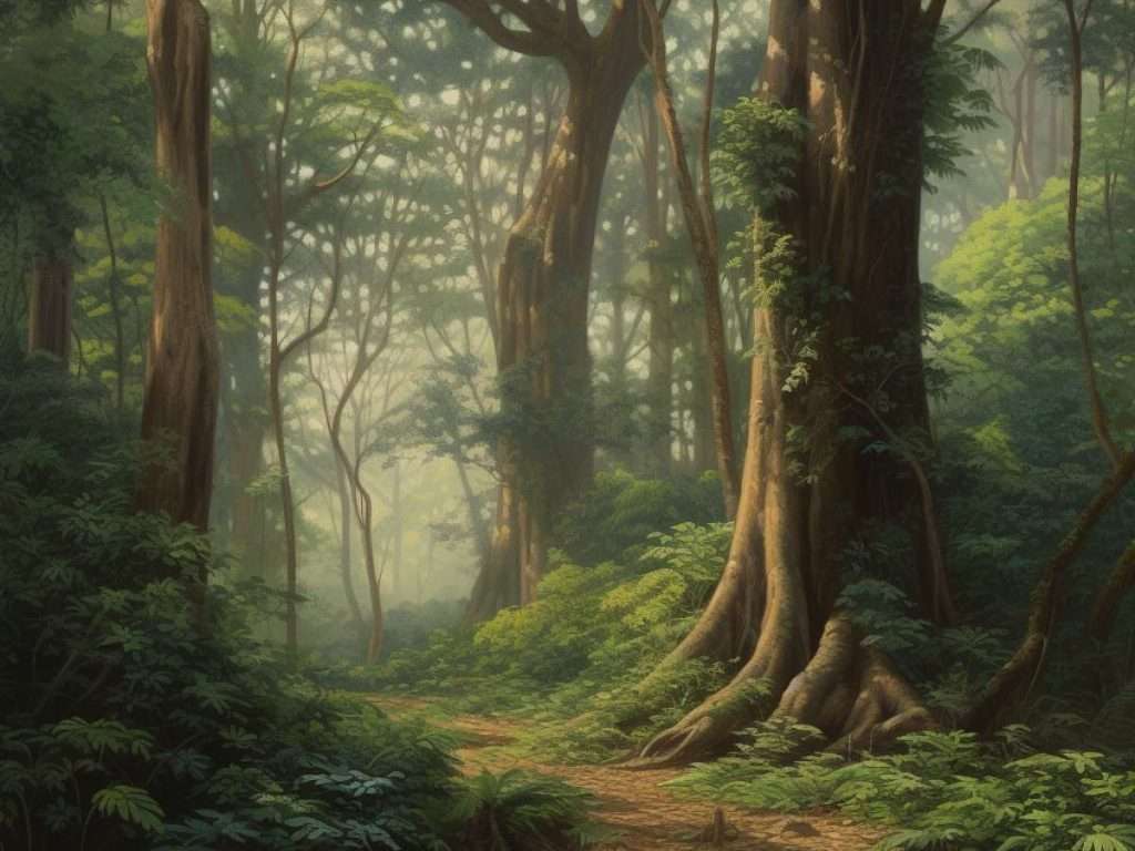 mahogany green forest